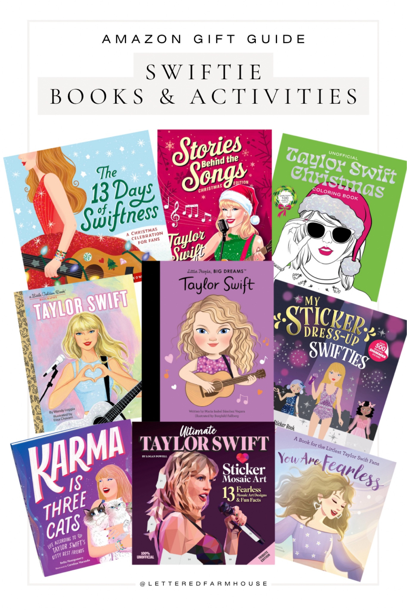 Taylor Swift Christmas Gift Ideas

Looking for the perfect Christmas gift for the Taylor Swift fan in your life? Check out this roundup of must-have Taylor Swift reading books, activity books, and festive Christmas-themed books. From in-depth biographies and fun puzzles to holiday stories, these gifts are perfect for Swifties of all ages! Whether you're shopping for your bestie, sister, or yourself, these books will make any Taylor Swift fan's heart sing this holiday season. Find them all on Amazon and get your holiday shopping done early! #TaylorSwift #Swifties #ChristmasGifts #BookLovers #GiftGuide #HolidayShopping

#LTKGiftGuide #LTKKids #LTKHoliday