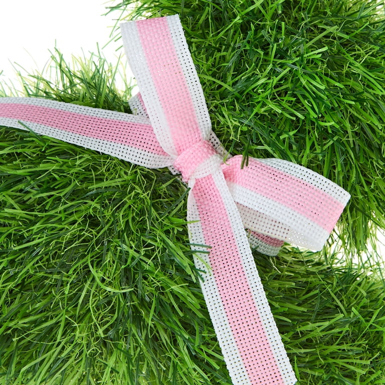Faux Grass Running Bunny Topiary, Green, 18", Easter by Way To Celebrate | Walmart (US)