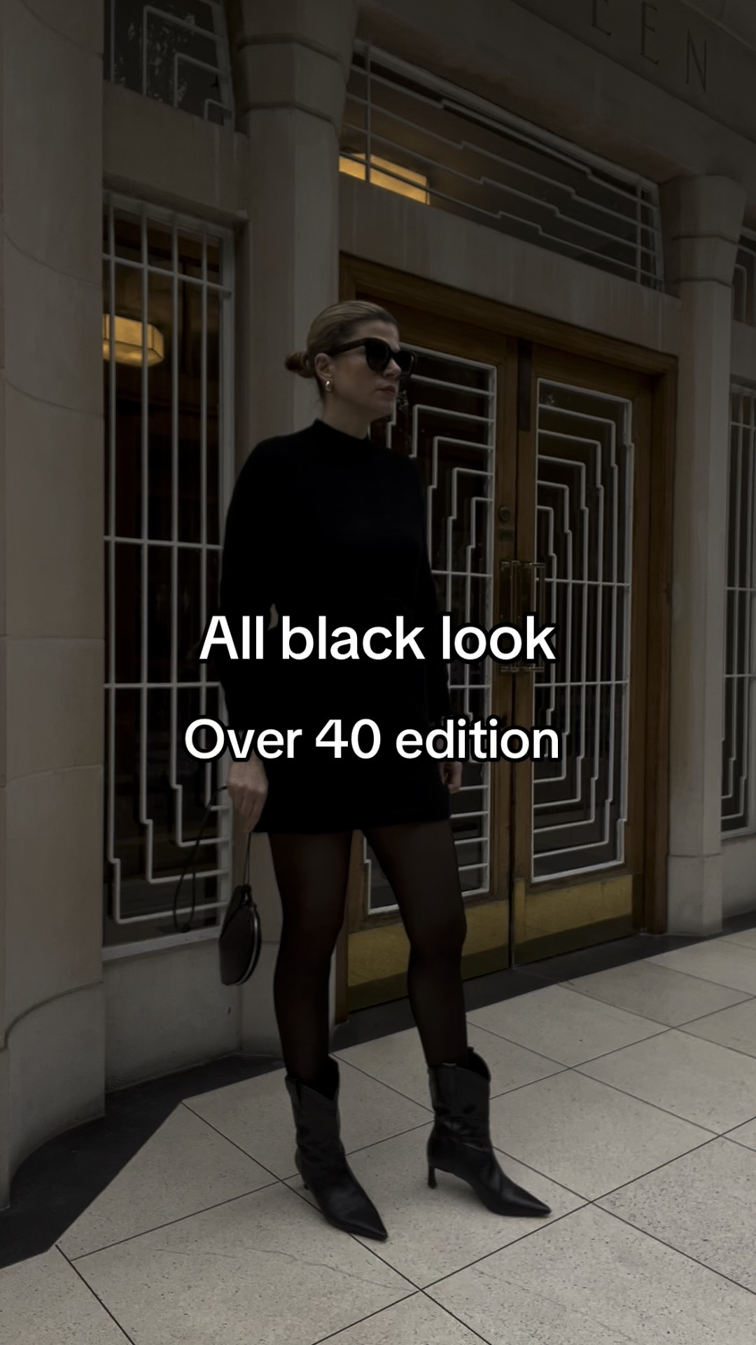 All black, knit dress, sezane dress, missoms earrings, black cowboy boots, alaia heart bag 

#LTKautumn #LTKeurope #LTKuk