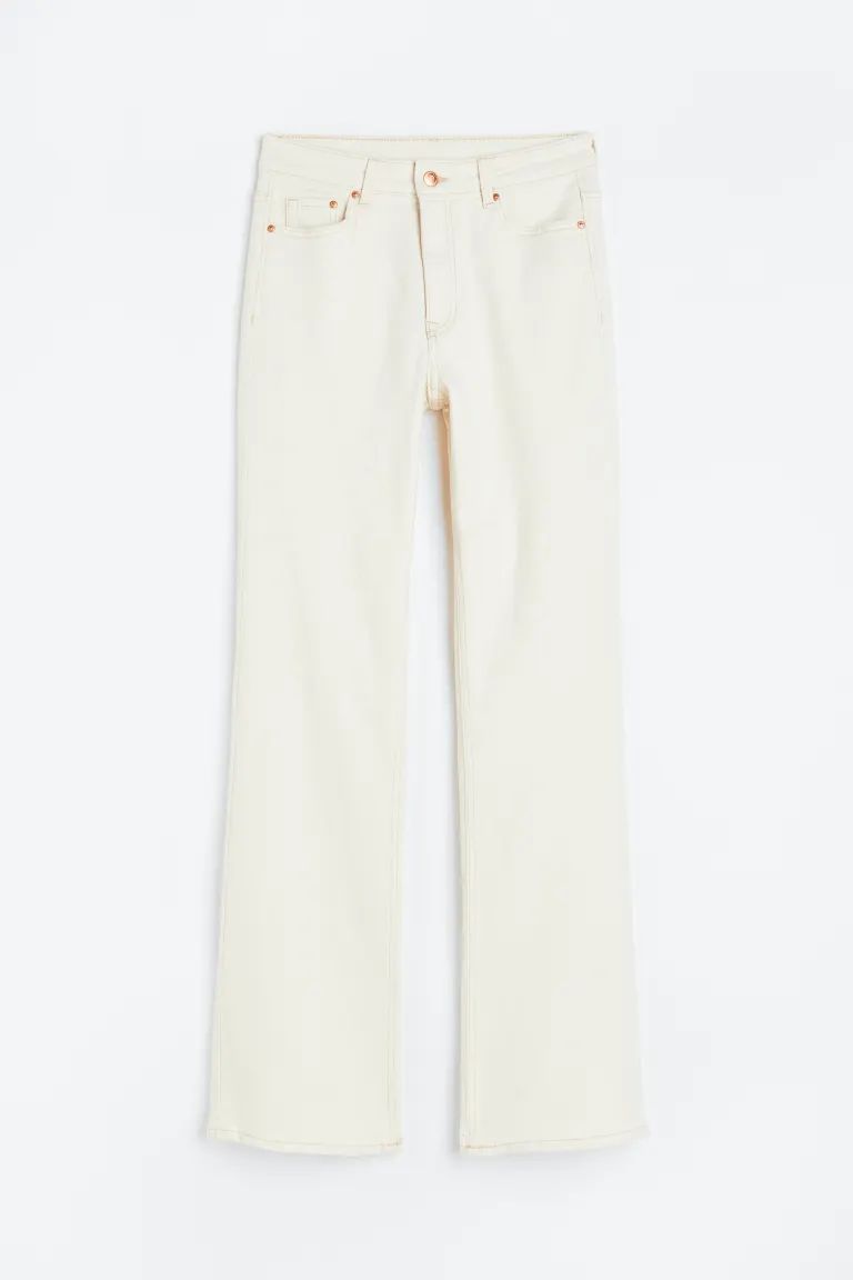 Bootcut High Jeans - Cream - Ladies | H&M US | H&M (US + CA)