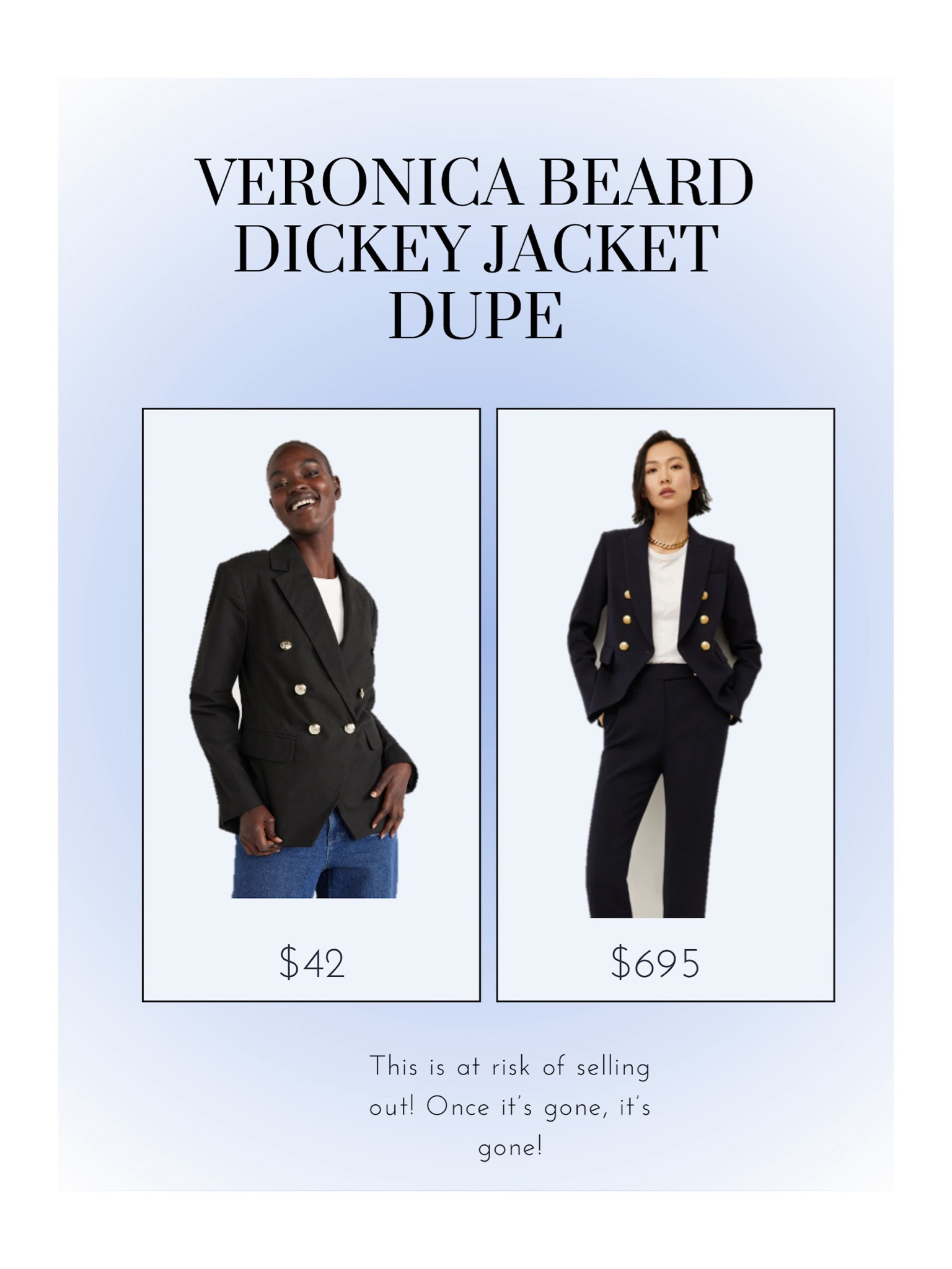 This new blazer just dropped! Looks like it’s a dupe of the expensive Veronica Beard Dickey jacket! There are so many ways to style this blazer and it will surely become a staple in your closet. Bonus points: its size inclusive!! Act fast - this brand always sells out quickly 

#LTKfindsunder50 #LTKmidsize #LTKfindsunder100