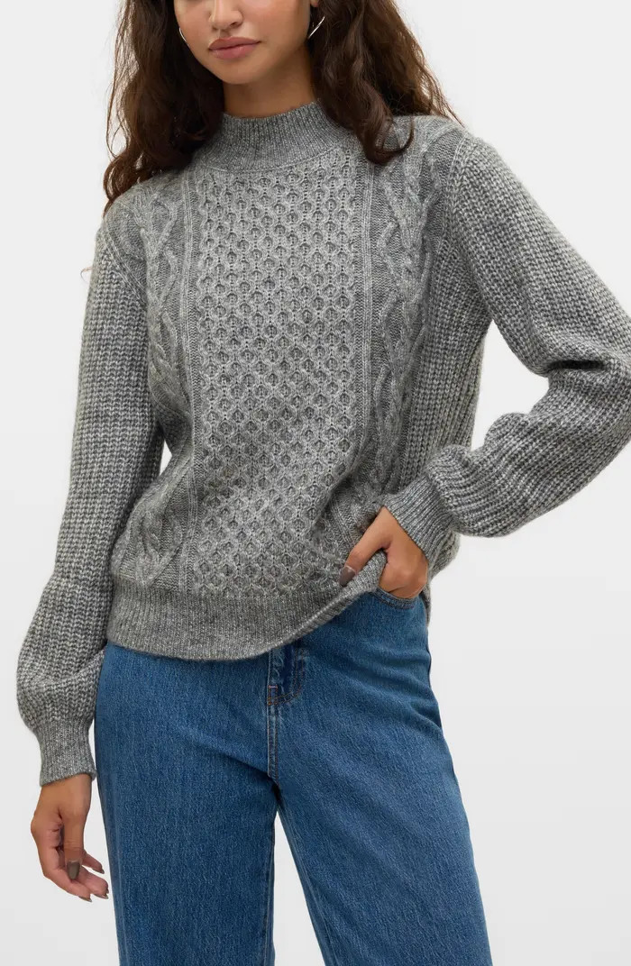 Universe Mock Neck Cable Sweater | Nordstrom