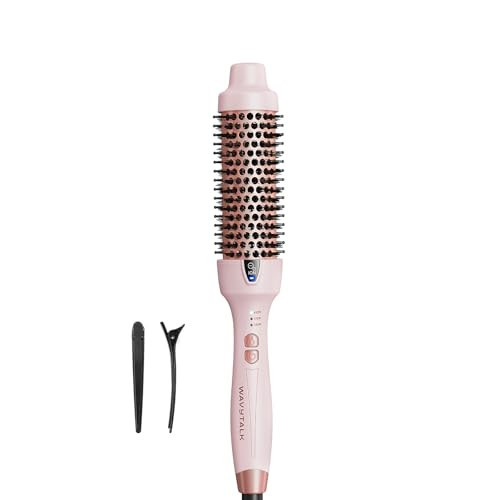 Wavytalk Updated Version Thermal Brush, 1.5 Inch Negative Ion Blowout Express Thermal Round Brush Creates Salon-Quality Blowouts, lonic Frizz Reduction Makes Hair Shinier & Smoother (Millennial Pink) | Amazon (US)
