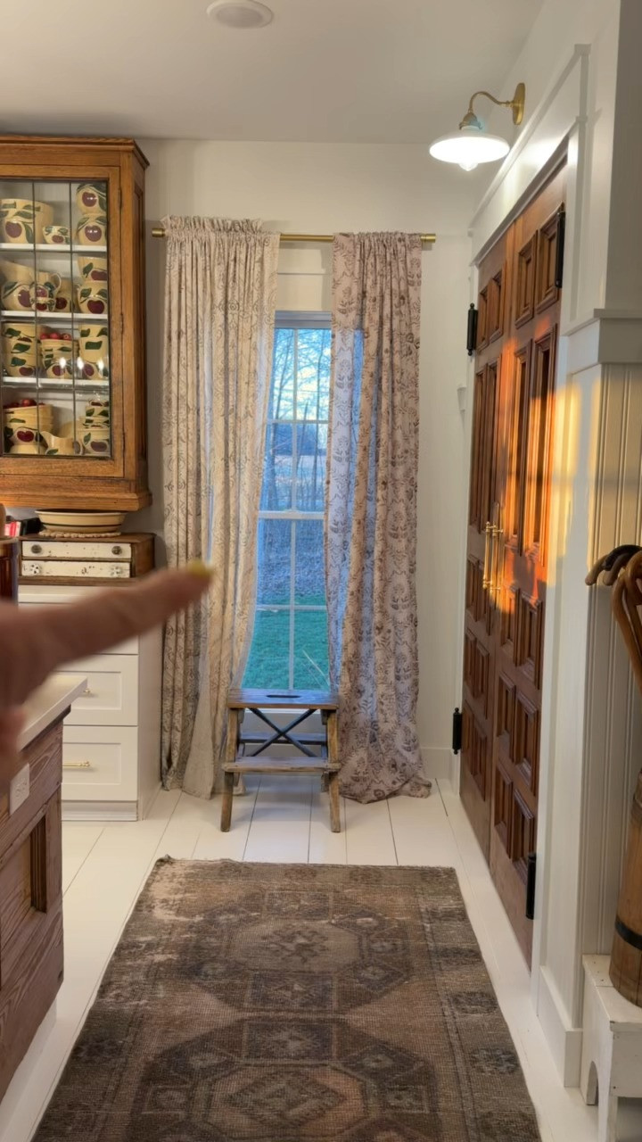 I just purchased curtains for our new bathroom space. Here they are next to our current kitchen curtains so that I could test them out. I love them!  

 #LTKstorytime #LTKHome