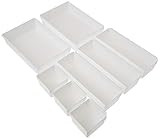 Rubbermaid Drawer Organizer Containers, Modular and Customizable, 8-Piece Kitchen Organizer Set, Whi | Amazon (US)