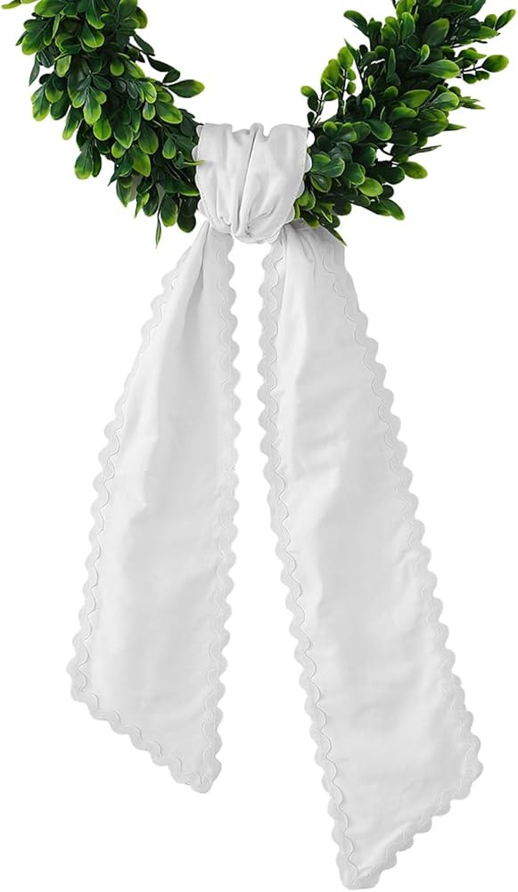 DYSHAYEN Wreath Sash for Front Door,Canvas RIC Rac Trim Wreath Accessories for Yard Doorway Indoo... | Amazon (US)