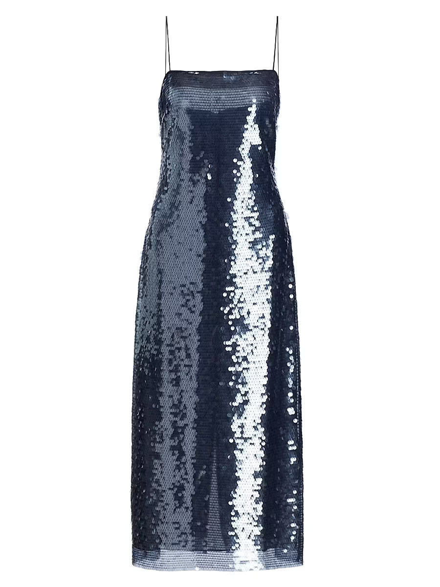 Women's Lenox Sequined Slip Dress - Midnight - Size 0 | Saks Fifth Avenue
