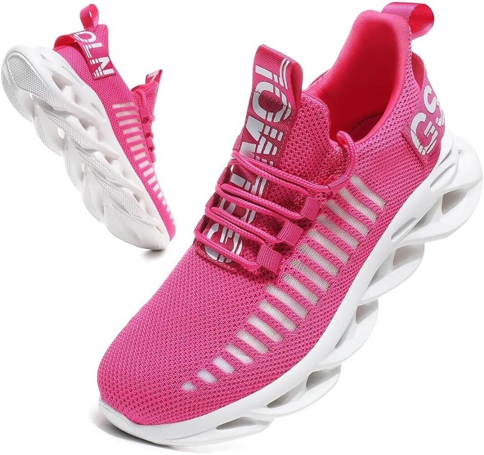 Jakcuz Women's Lace Up Walking Shoes Breathable Ultra Lightweight Sport Casual Ladies Girls Fashi... | Amazon (US)