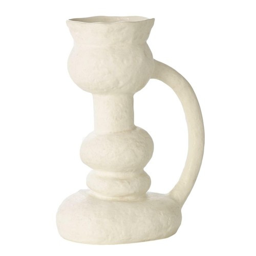 Luxe Organic Sculpture Pitcher Vase White Ceramic Stacked Shapes Modern Elegant  | eBay | eBay US
