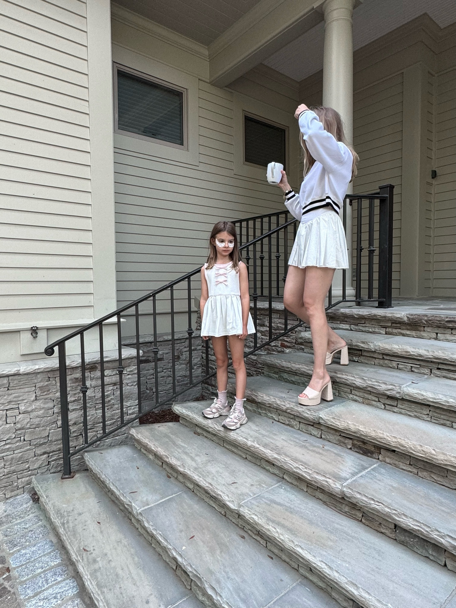 Elle and I’s outfits for today! Both of us are wearing some of our favorite activewear- mine is from Free People and hers is from Dillard’s. 