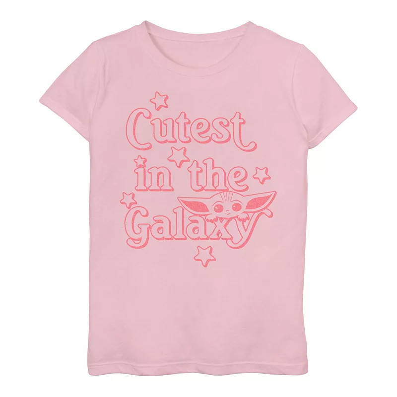 Girls 3-16 Star Wars ""Cutest In The Galaxy"" The Child AKA Baby Yoda Tee, Girl's, Size: Medium, Pink | Kohl's