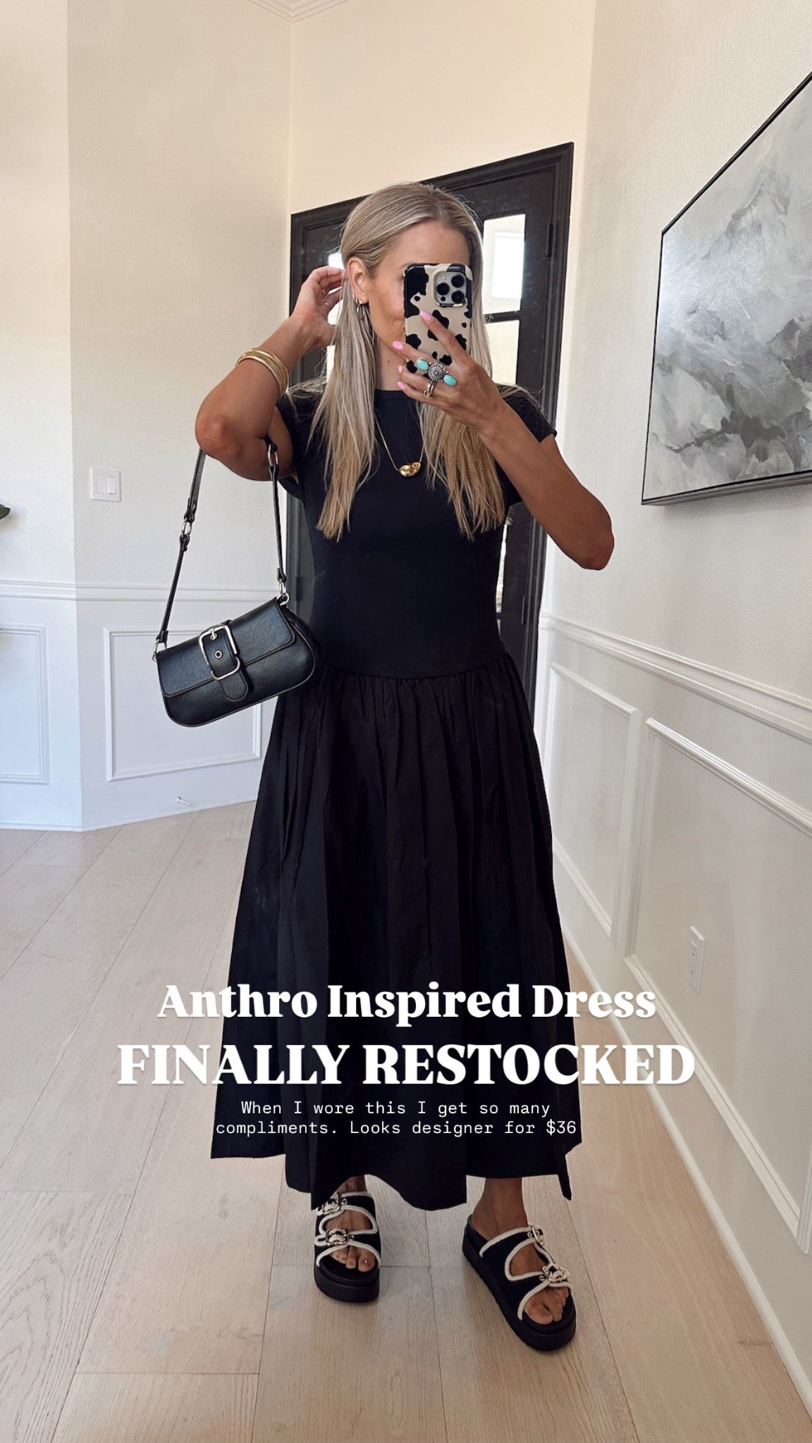 Anthro Inspired Dress FINALLY restocked! 🖤 Sizes will go quick! 

Wearing size s / my tts 

#LTKmomlife #LTKootd #LTKWorkwear