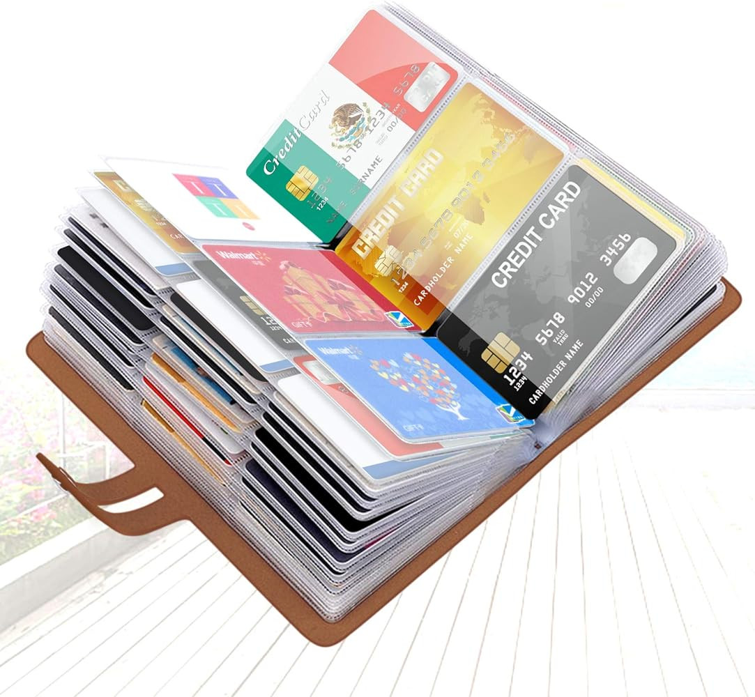 Padike RFID Credit Card Holder Business Card Organizer Business Card Holder, with 96 Card Slots C... | Amazon (US)