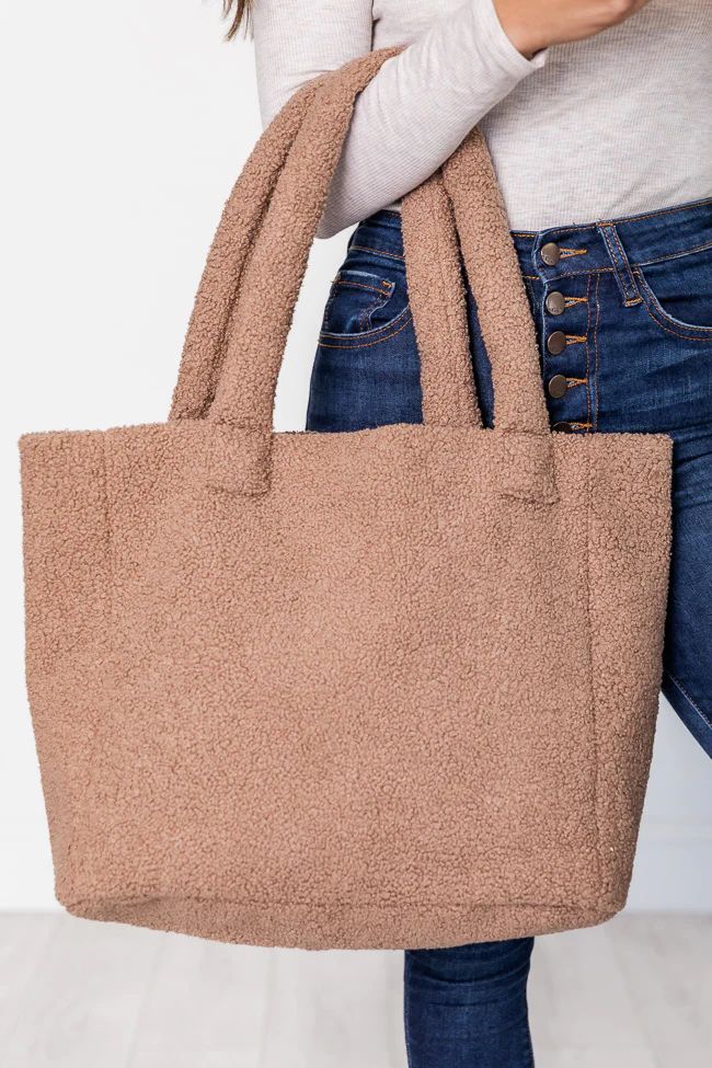 Still Your Best Light Brown Teddy Tote | Pink Lily