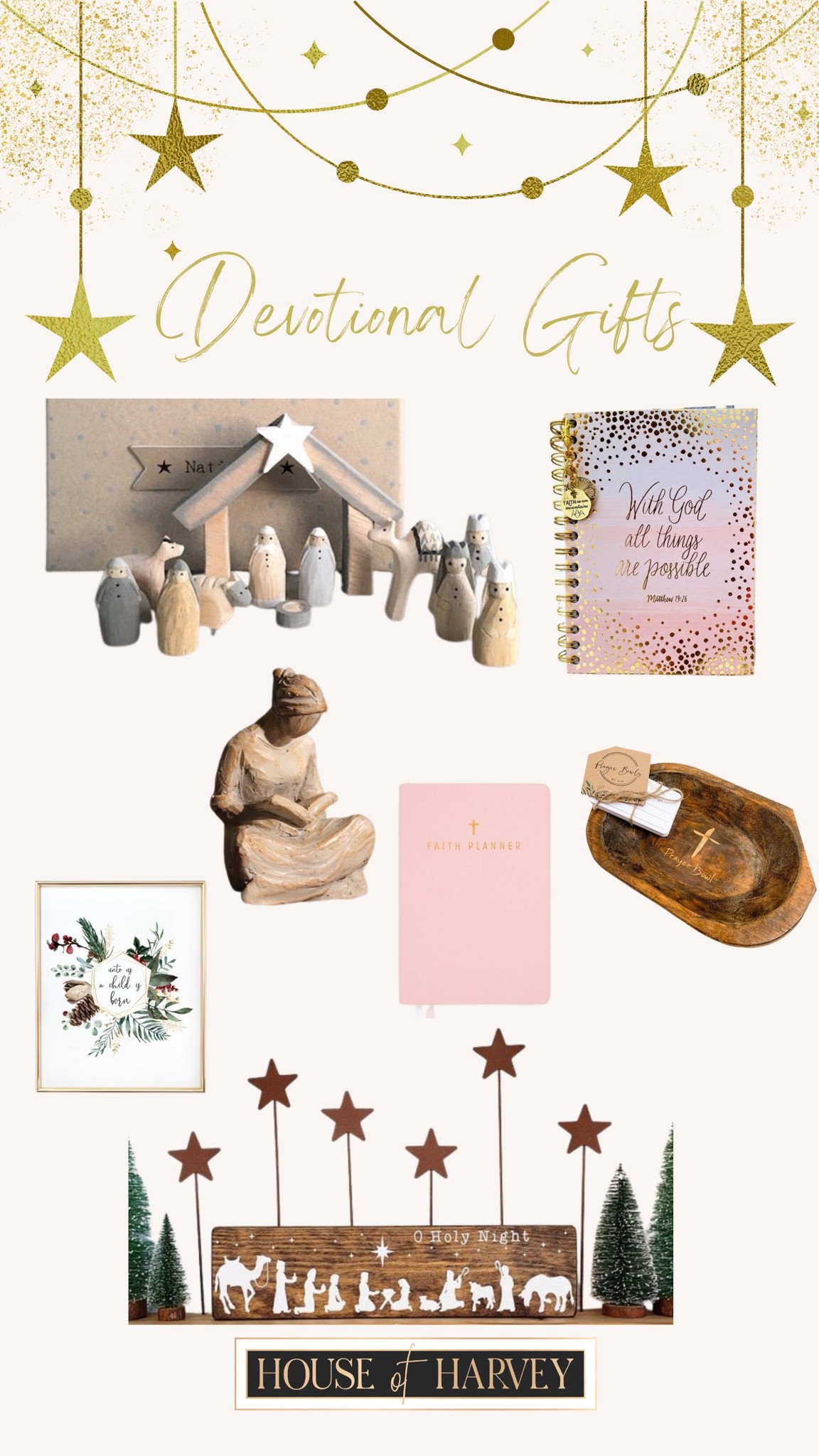 Devotional gifts for the holiday! 

Holiday style, style tip, Christmas, devotional, religious gift, nativity set, prayer, journal

#LTKHoliday #LTKfamily #LTKSeasonal
