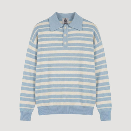 The Seabreeze Polo Knit- Blue | EllandEmm