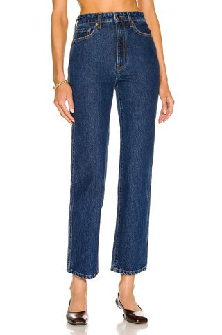 KHAITE Abigail Jean in Denim-Dark | FWRD 