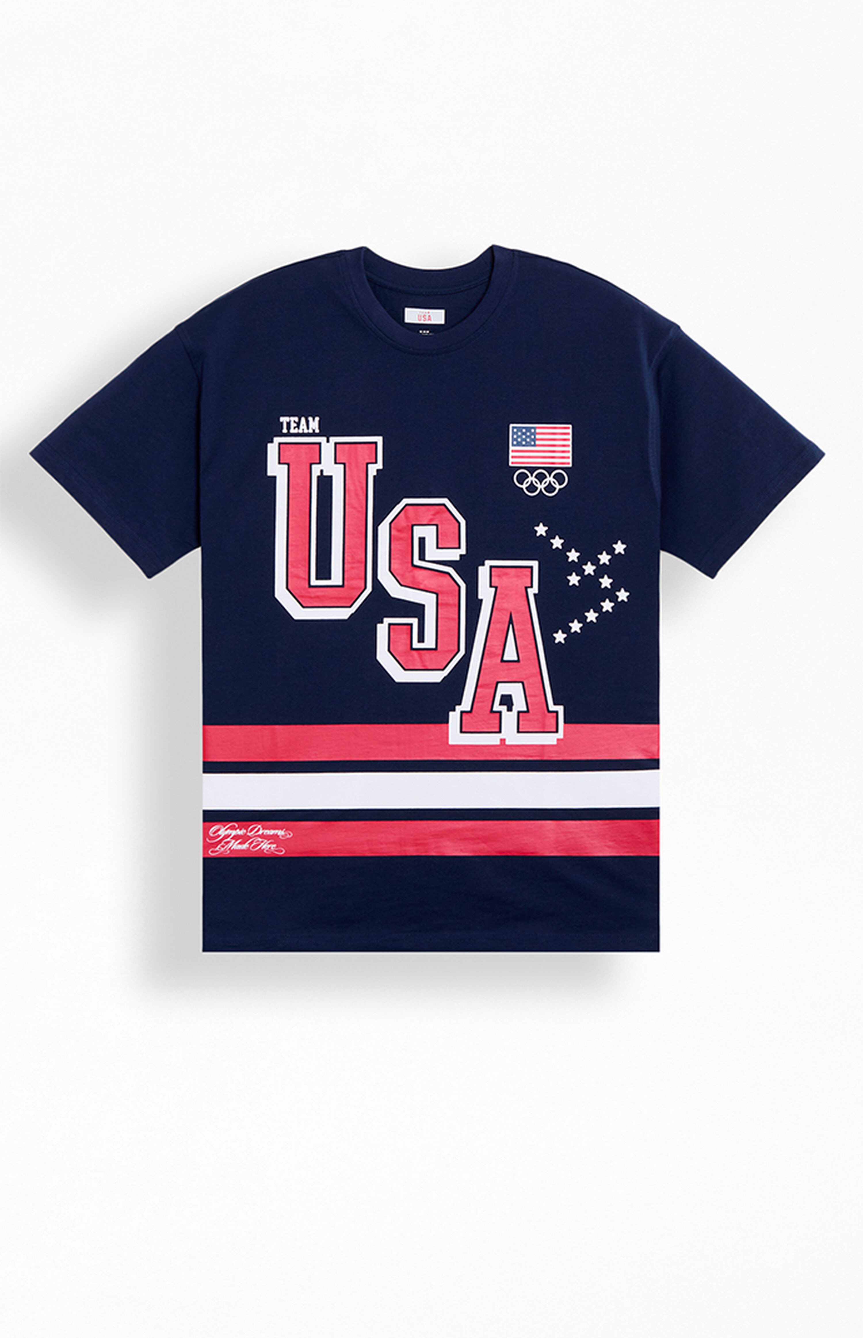 Olympics Navy Milano Cortina Team USA Dream Jersey T-Shirt | PacSun