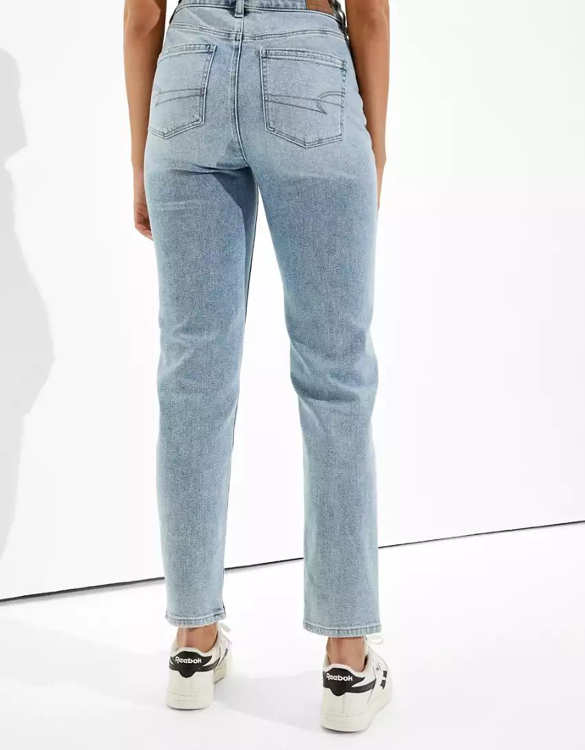 AE Stretch Mom Straight Jean | American Eagle Outfitters (US & CA)