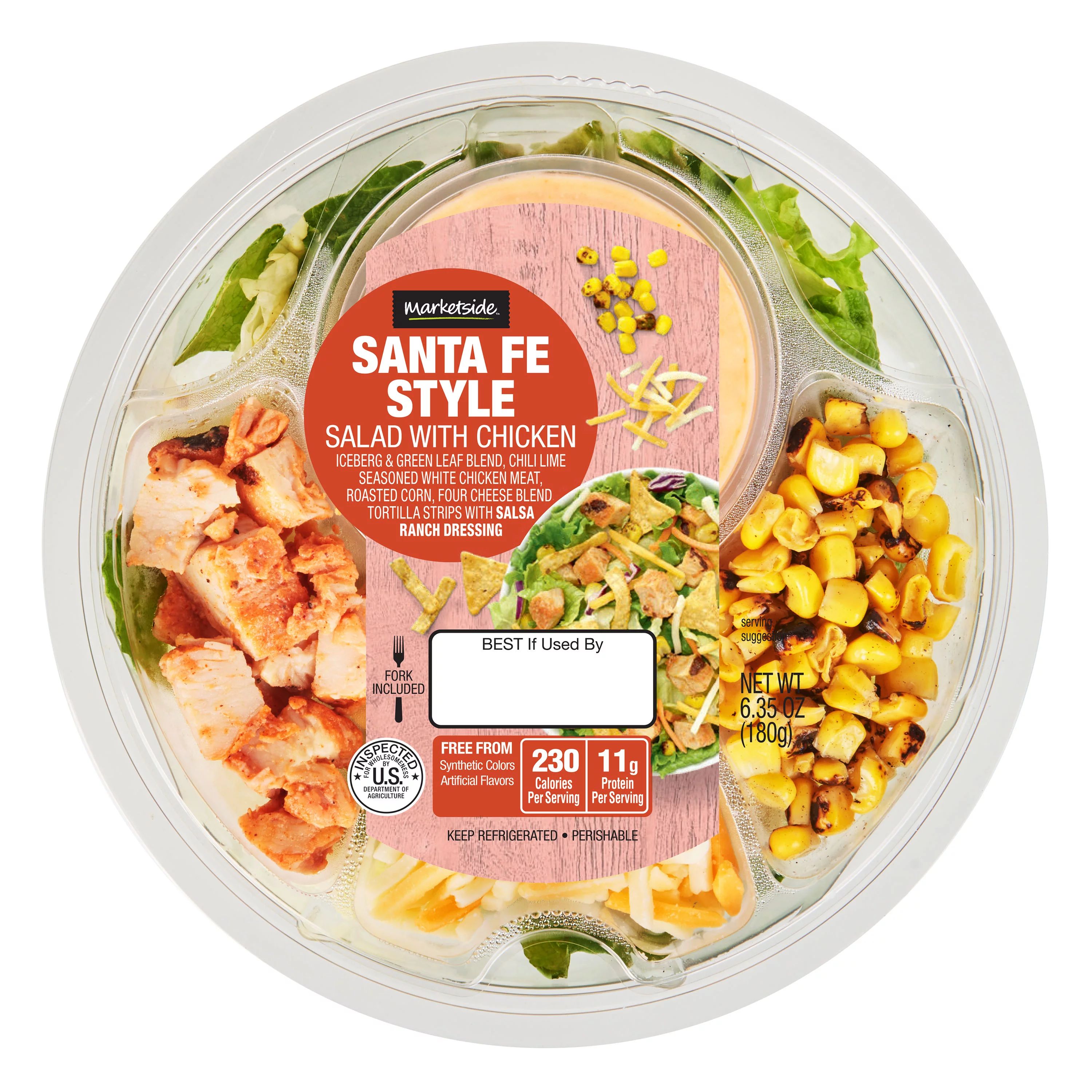 Marketside Santa Fe Style Salad with Chicken, 6.35 oz - Walmart.com | Walmart (US)