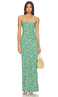 FAITHFULL THE BRAND x REVOLVE Lusia Midi Dress in Green Floral from Revolve.com | Revolve Clothing (Global)