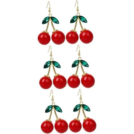 FC-2pcs Pair Cherry Earrings Girls Earrings Girls Cherry Ear Pendants Accessories European and American-33540 | Walmart (US)