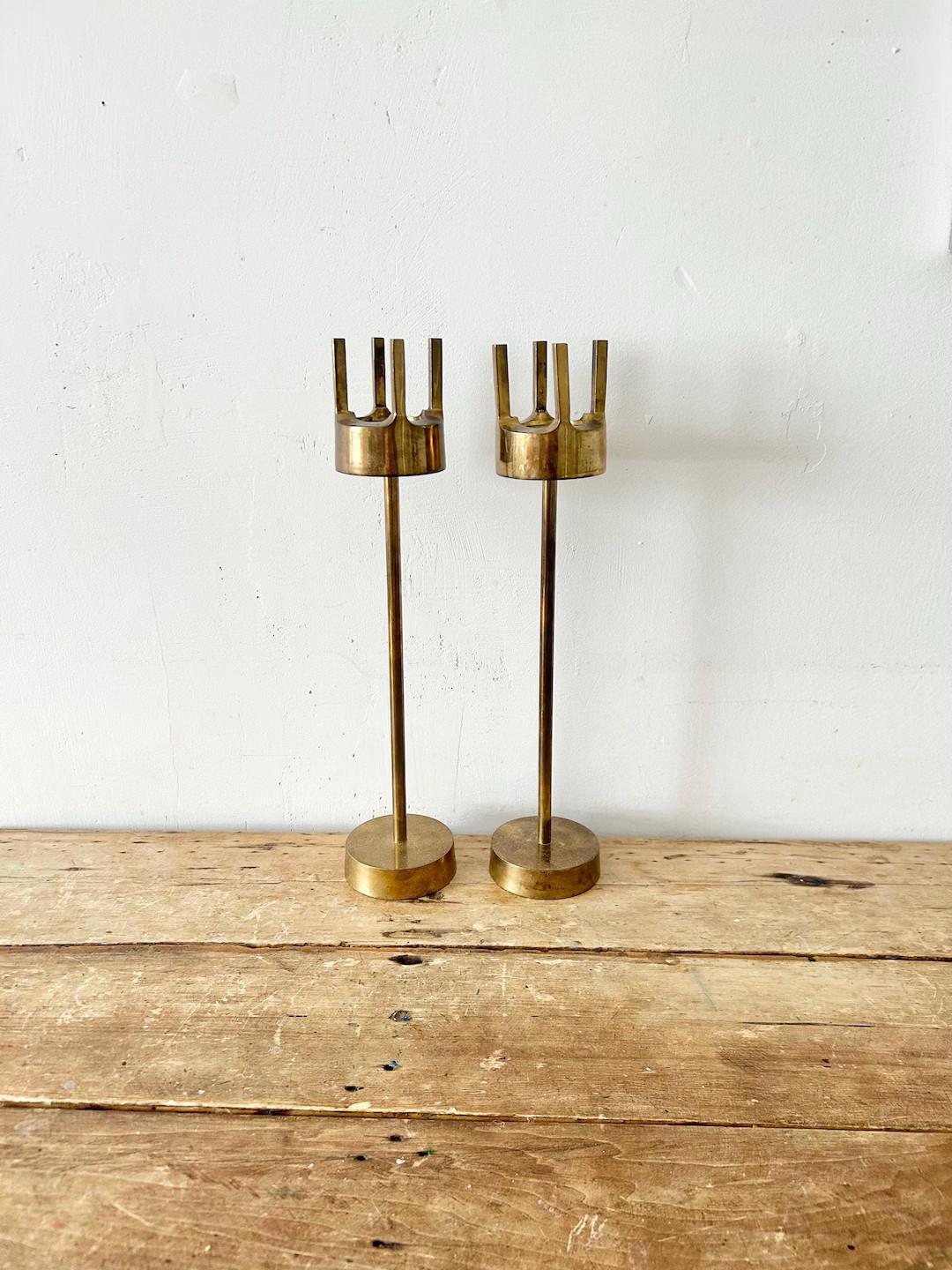Stunning Pair of Swedish Modernist Brass Candle Holders by Pierre Forssell for Skultuna Sweden 19... | Etsy (US)