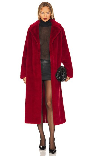Miss Tiffy Fur Jacket in Red Faux Fur | Revolve Clothing (Global)