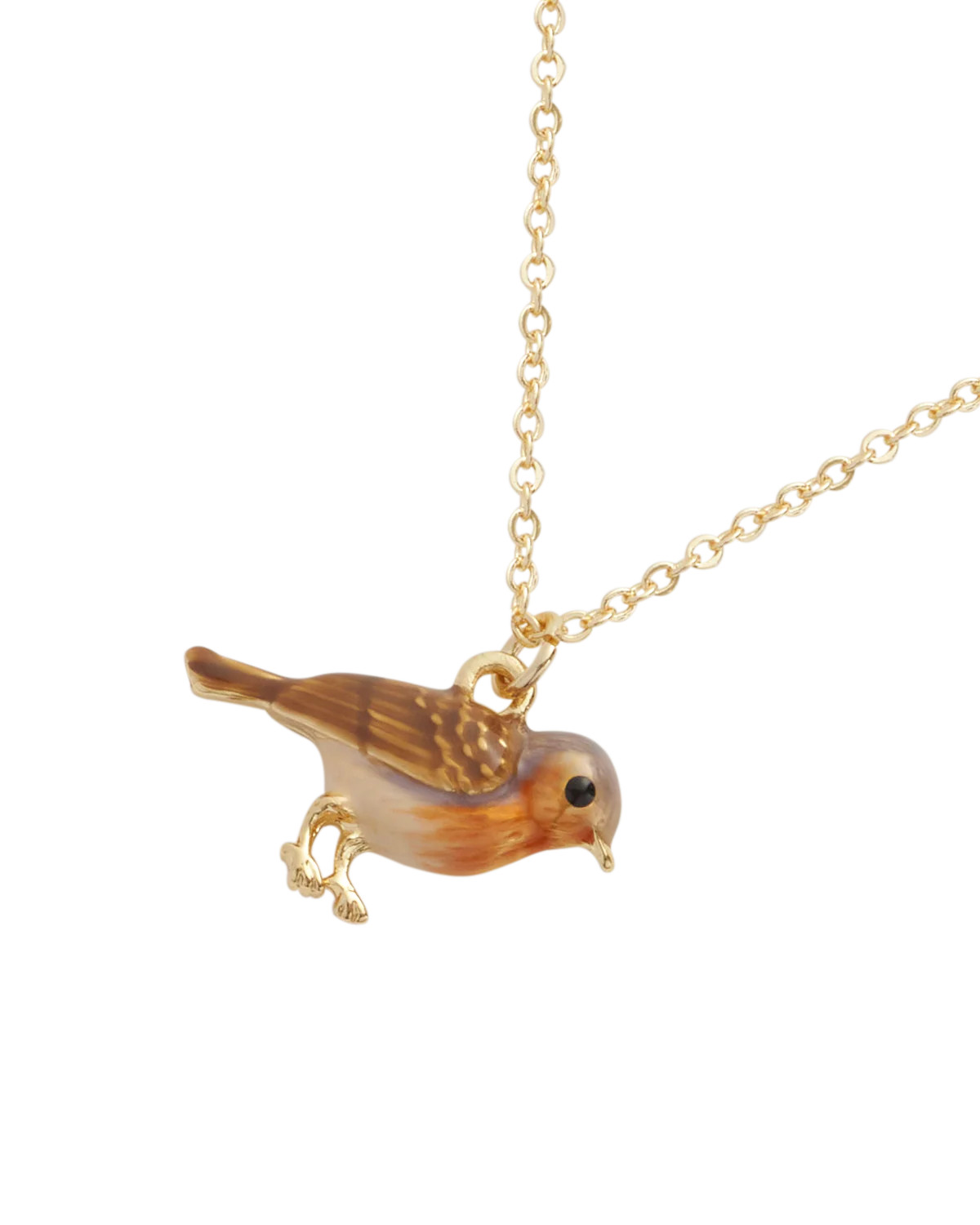 Hand-Painted Robin Necklace - Fable England UK | Fable England