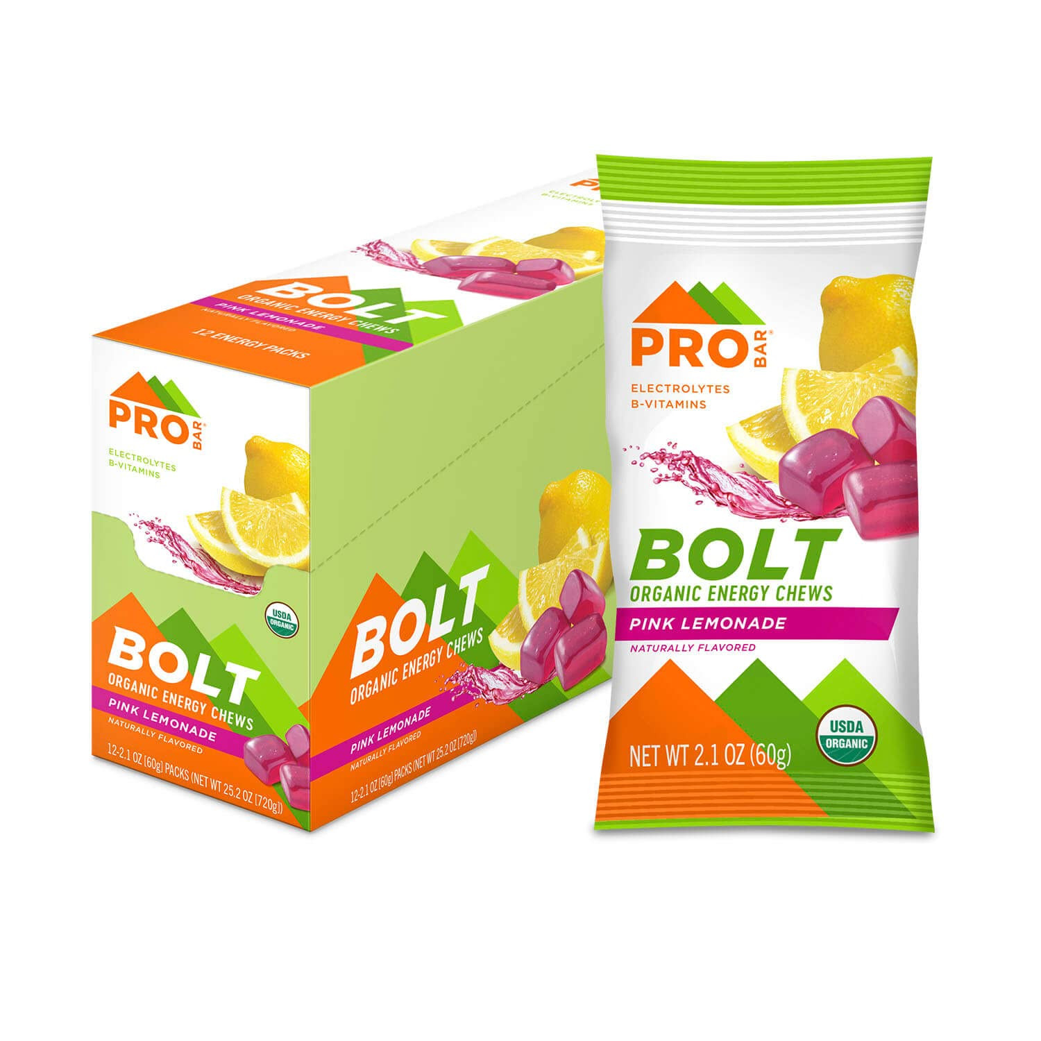 PROBAR - BOLT Organic Energy Chews, Pink Lemonade, Non-GMO, Gluten-Free, USDA Certified Organic, ... | Amazon (US)