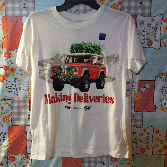 NWT OFFICIAL LICENSED PRODUCT FORD HYBRID ,TEE SHIRT ,, SANTA BRONCO | Poshmark