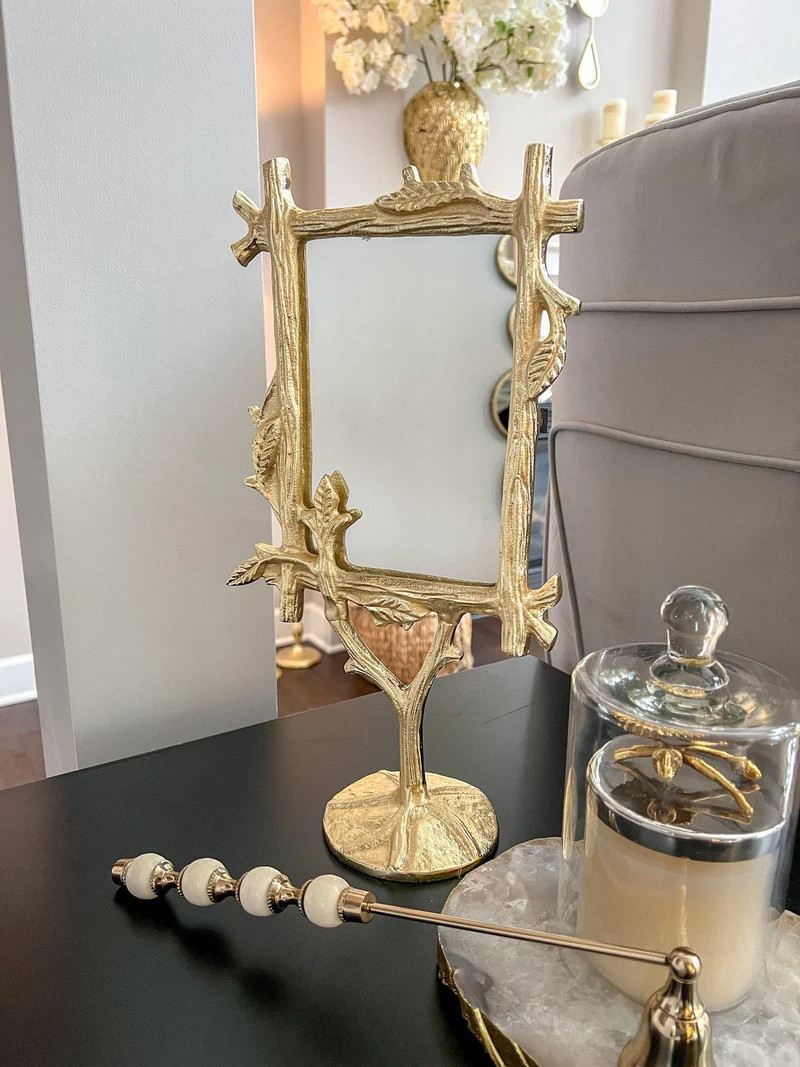 Gold Branch Design Table Mirror | Inspire Me! Home Decor