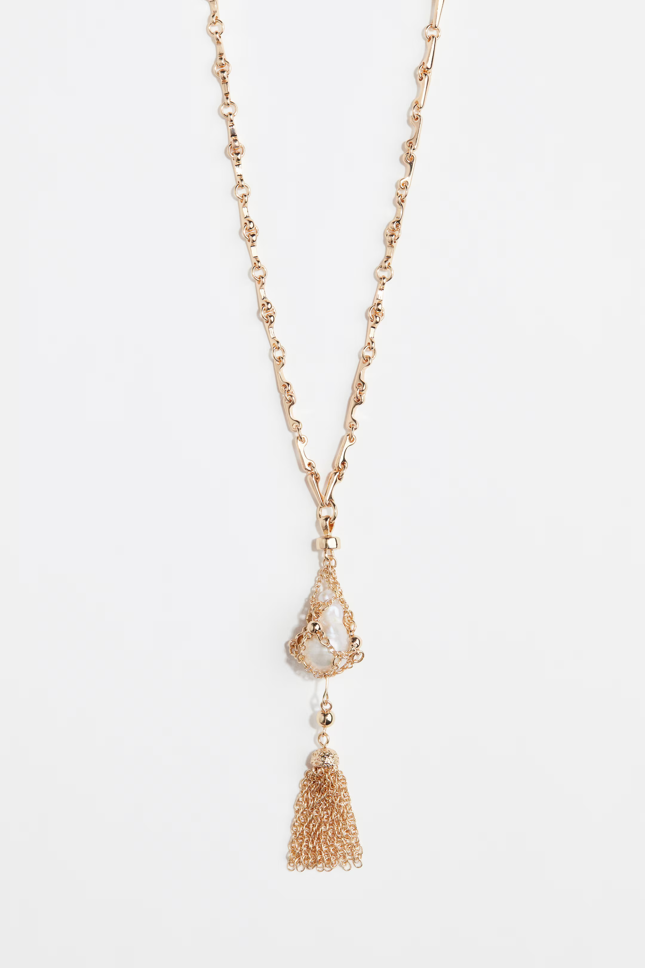 Collana lunga con pendente - Dorato/bianco - DONNA | H&M IT | H&M (FR, IT, ES, PT, BE)