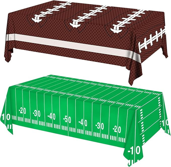 Football Party Decorations Disposable Tablecloth Plastic Touchdown Table Cover for Super Bowl Foo... | Amazon (US)