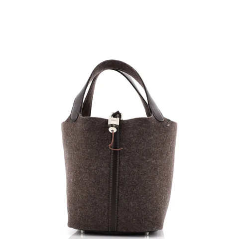 Picotin Lock Bag Felt with Leather MM | Rebag