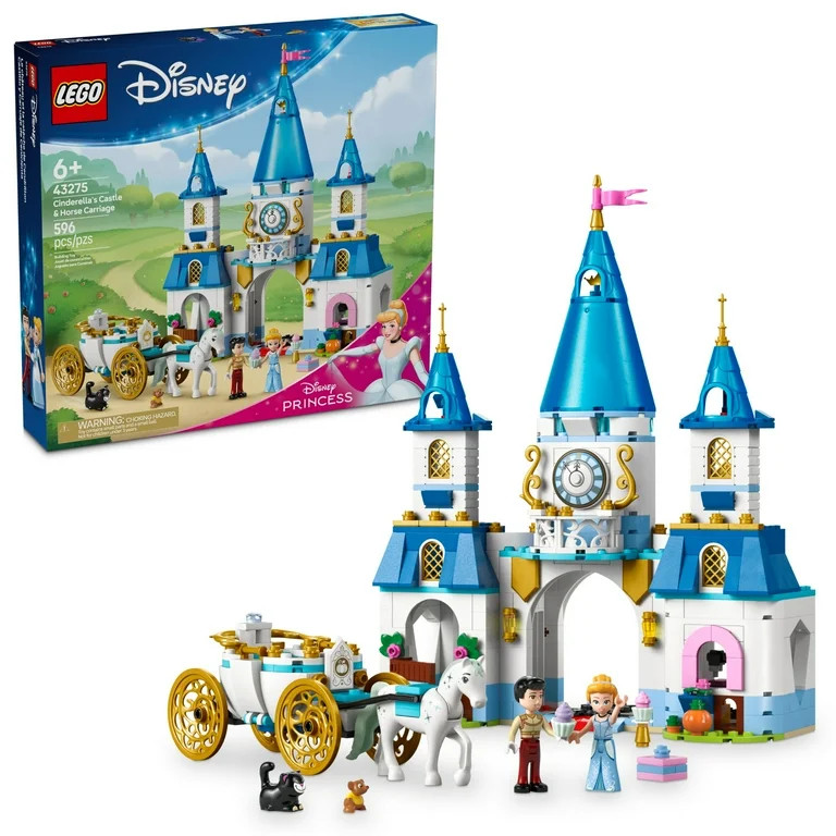 LEGO Disney Princess Cinderella's Castle & Horse Carriage Playset - Princess Castle Building Toy ... | Walmart (US)