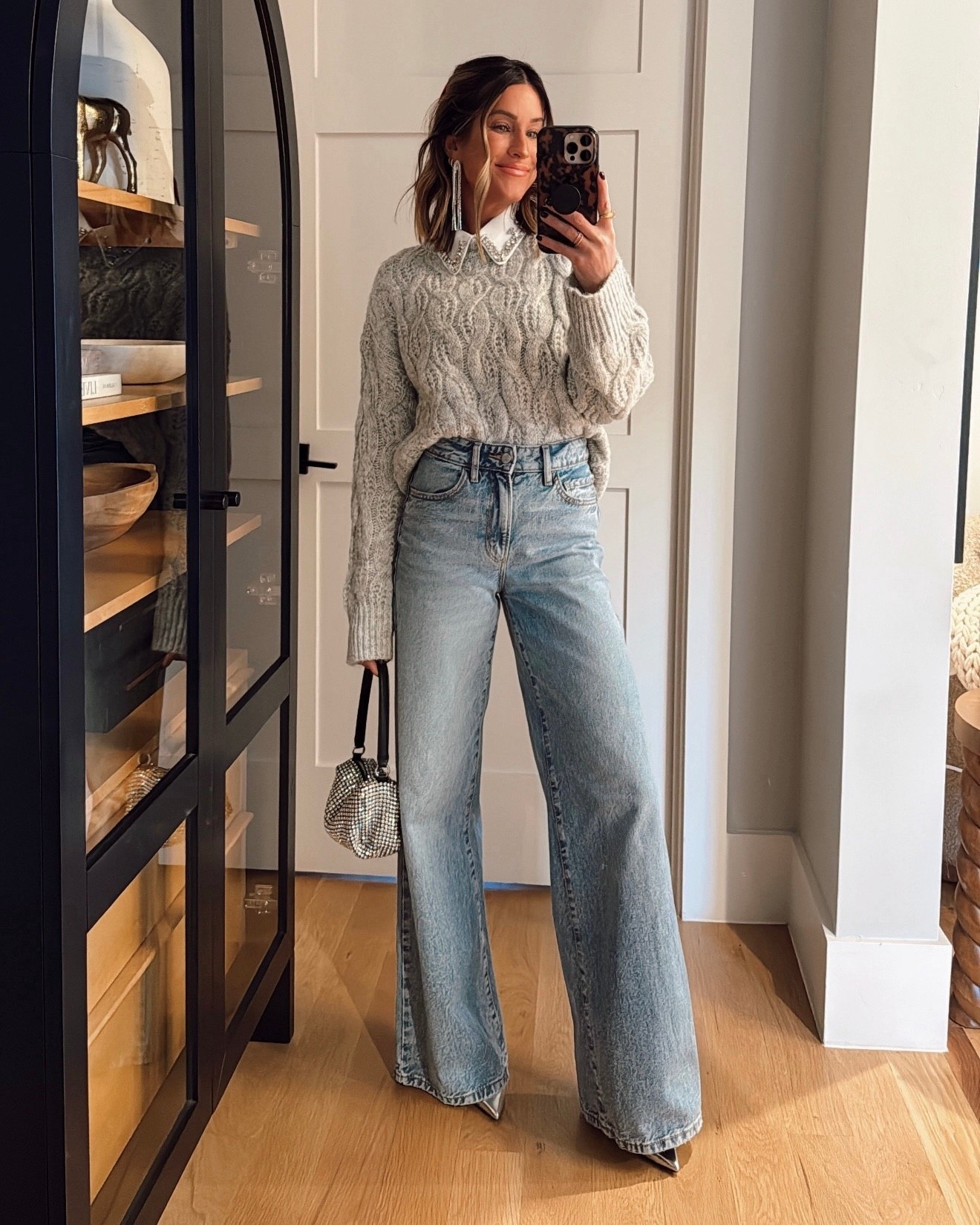 Holiday glow up 🤩✨ my earrings, bow, and shirt collar are all under $10 and such an easy way to make any outfit perfect for a holiday party!! 😍 

#LTKGiftGuide #LTKHoliday #LTKSeasonal