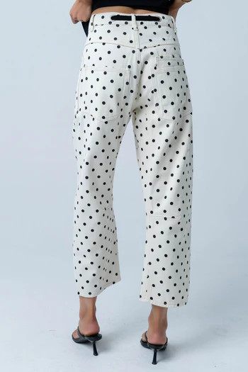 Priya Polka Dot Barrel Jeans | Böhme US
