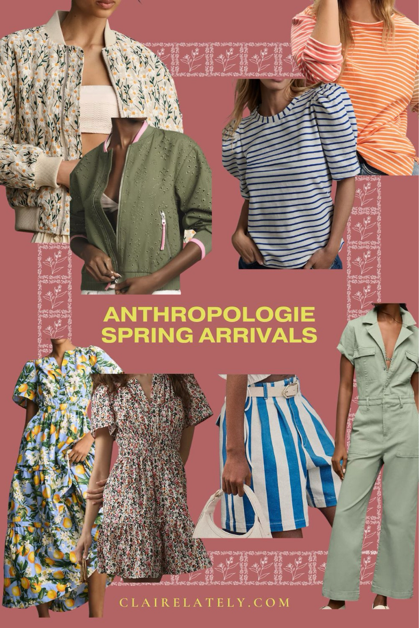 Anthropologie new arrivals for spring - jumpsuit, dresses for Easter and vacation, jacket layers, and goes with everything stripe tops 
❤️ Claire Lately 

#LTKstyletip #LTKSeasonal #LTKSpringSale
