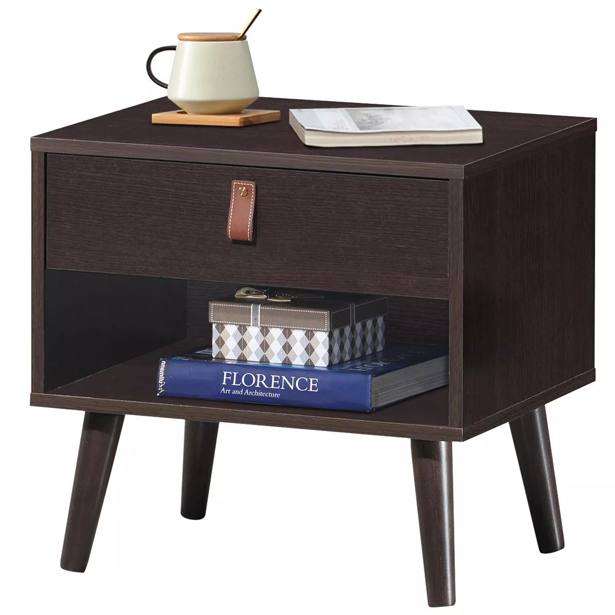 Costway Nightstand Sofa Side End Table Bedside Table Drawer Storage | Target