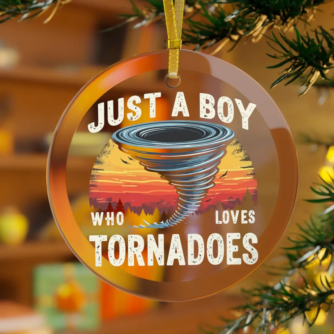 Tornado Ornament, Just A BOY Who Loves Tornadoes, Future Weatherman, Tornado Gifts, Storm Chaser,... | Etsy (US)