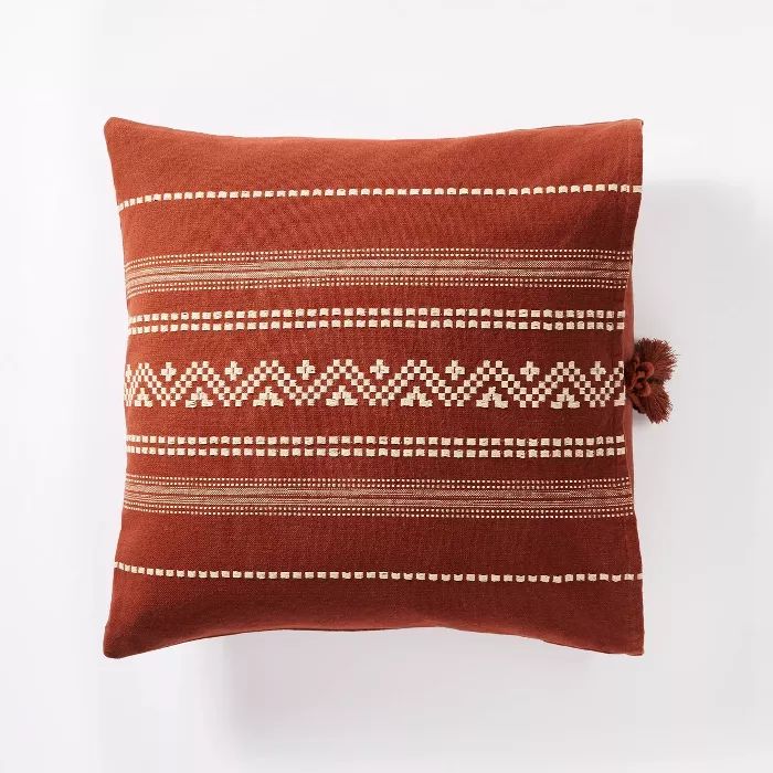 Square Woven Textured Throw Pillow - Threshold™ designed with Studio McGee | Target