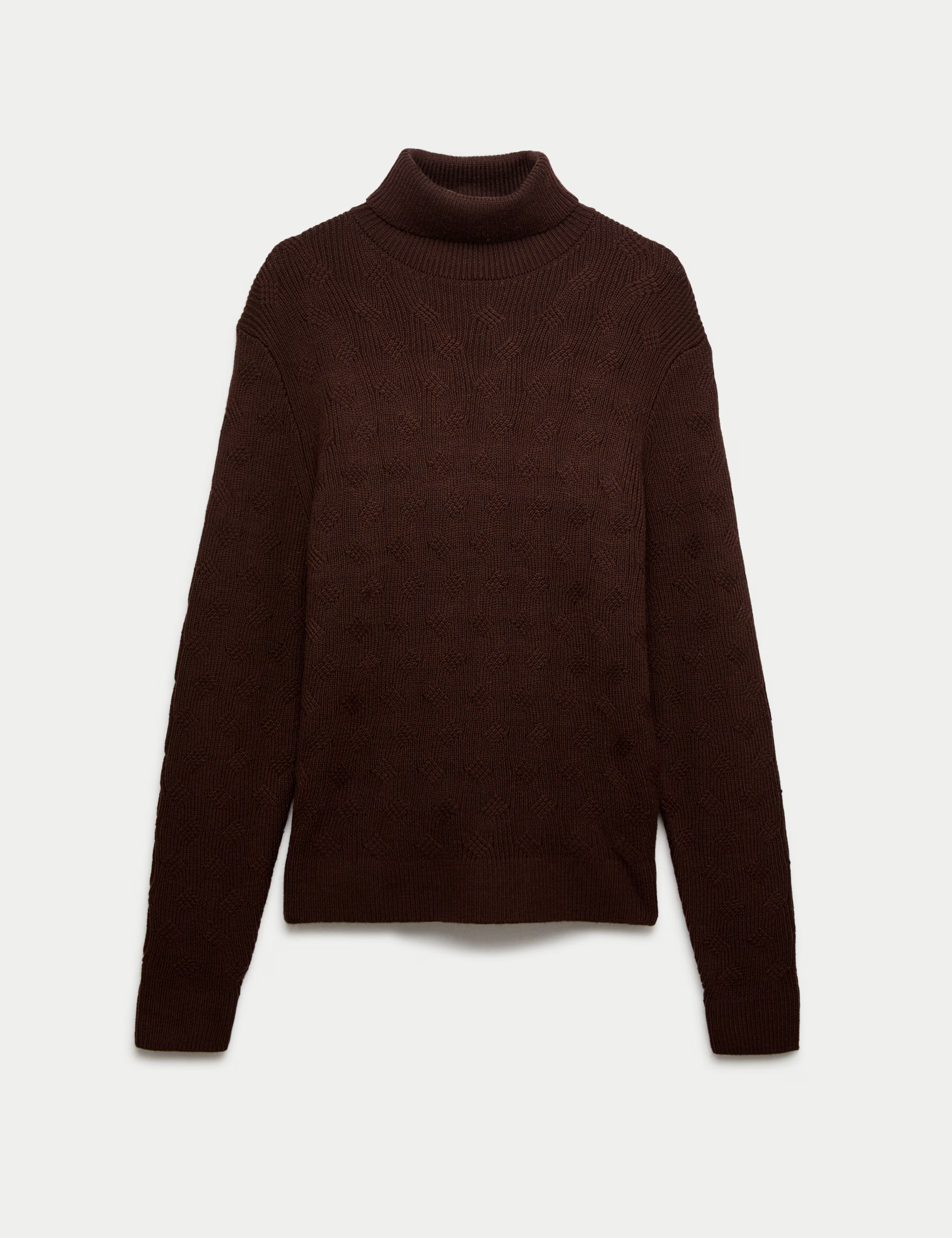 Pure Wool Wave Stitch Roll Neck Jumper | Marks & Spencer (UK)