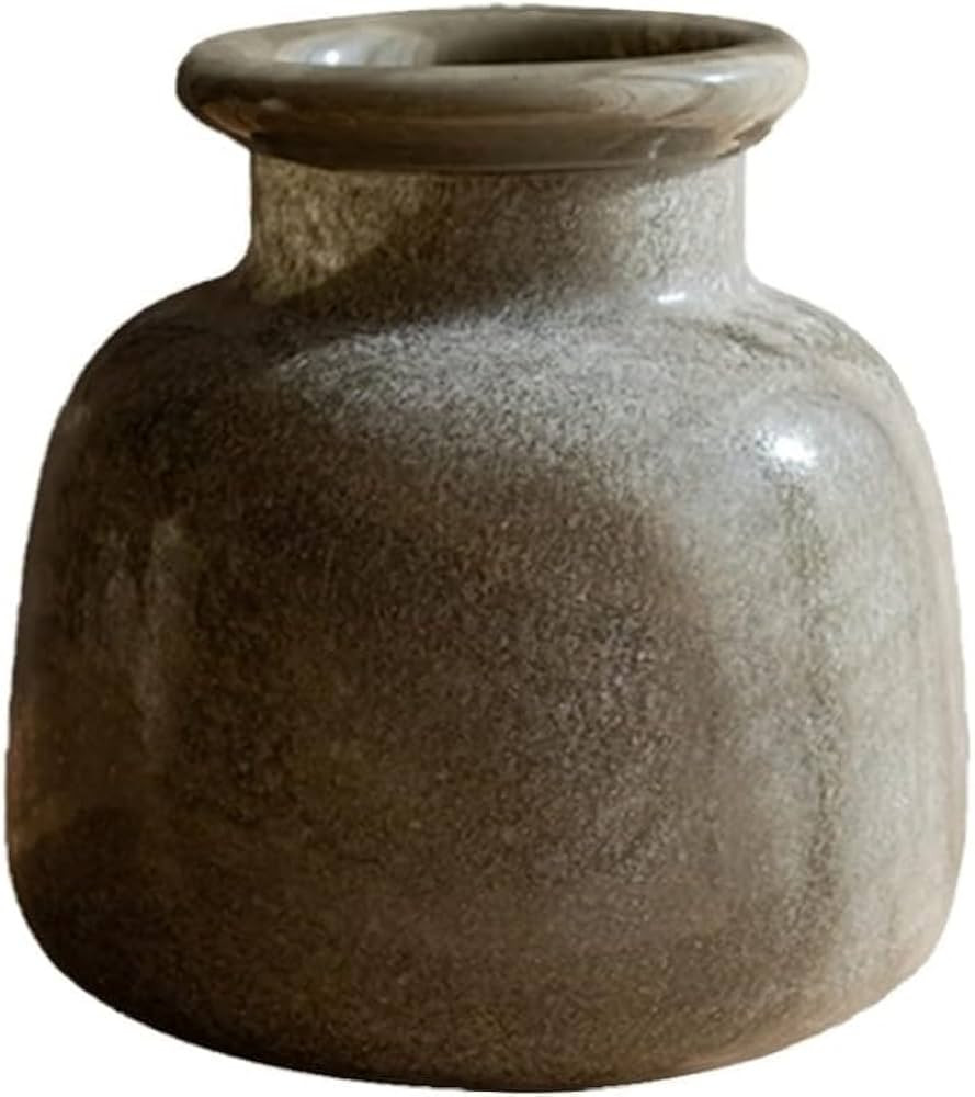 Frosted Art Vases Retro Minimalist Vases Geometric Decor Glass Vases Decorative Flower Vase for C... | Amazon (US)