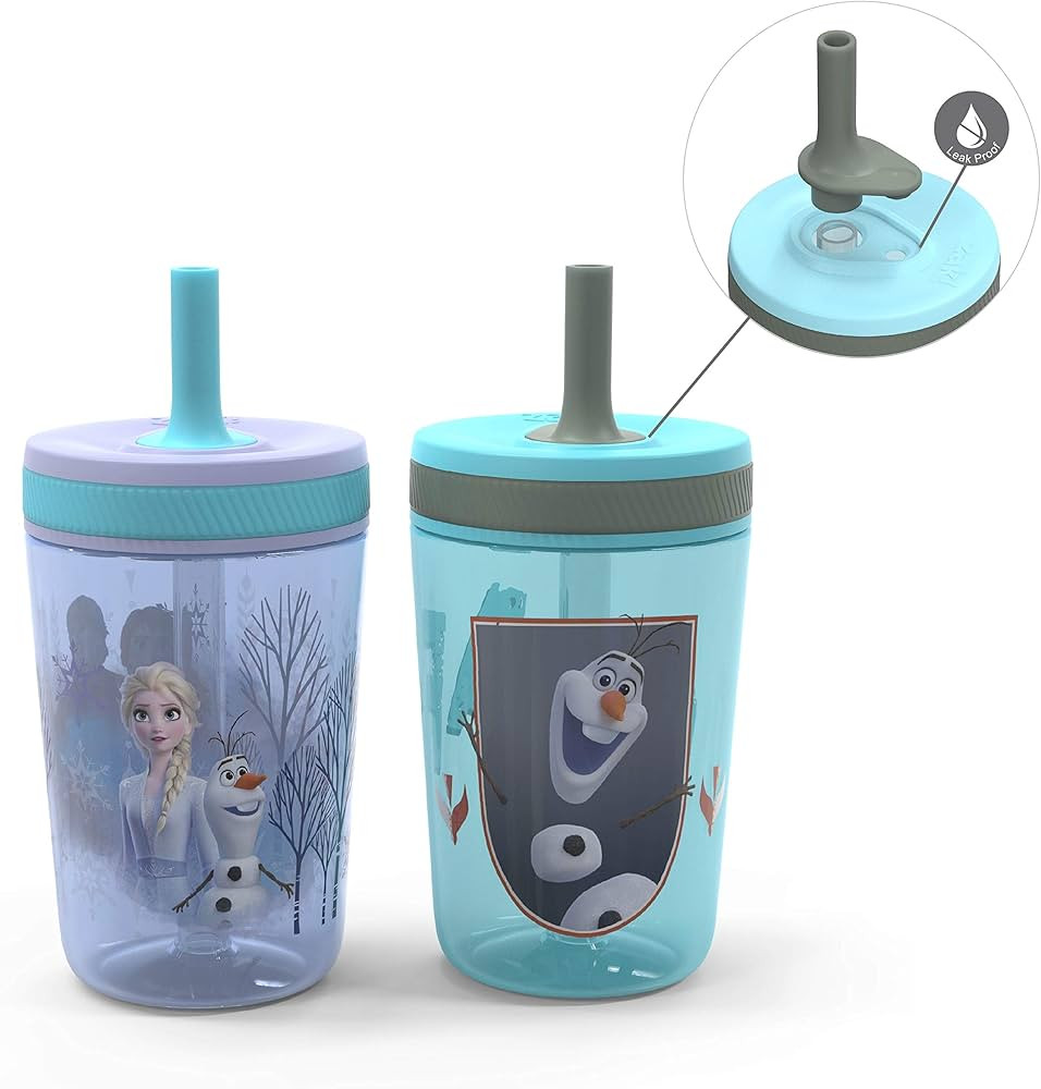 Zak Designs Disney Frozen II Movie Kelso Tumbler Set, Leak-Proof Screw-On Lid with Straw, Made of... | Amazon (US)