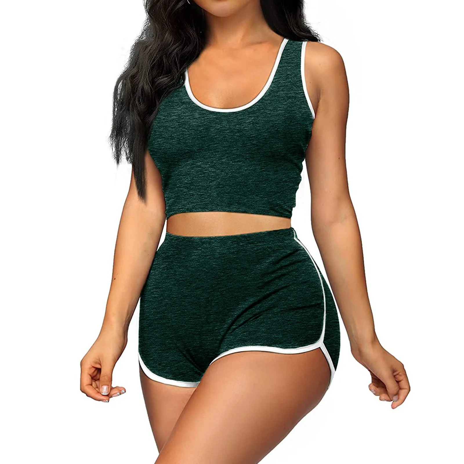 Womens 2 Piece Outfits Summer Clearance Womens Casual Two Piece Outfits Sexy Short Sets Summer Ac... | Walmart (US)
