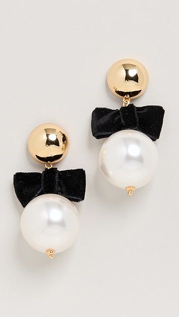 Bow and Pearl Drop Earrings | Shopbop