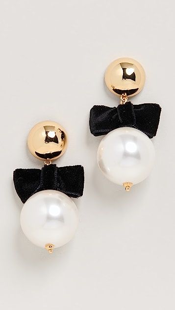 Bow and Pearl Drop Earrings | Shopbop