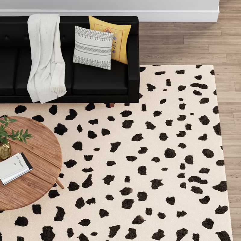Animal Print Handmade Tufted Wool Beige/Black Area RugSee More by AllModern Rated 4.45 out of 5 s... | Wayfair North America