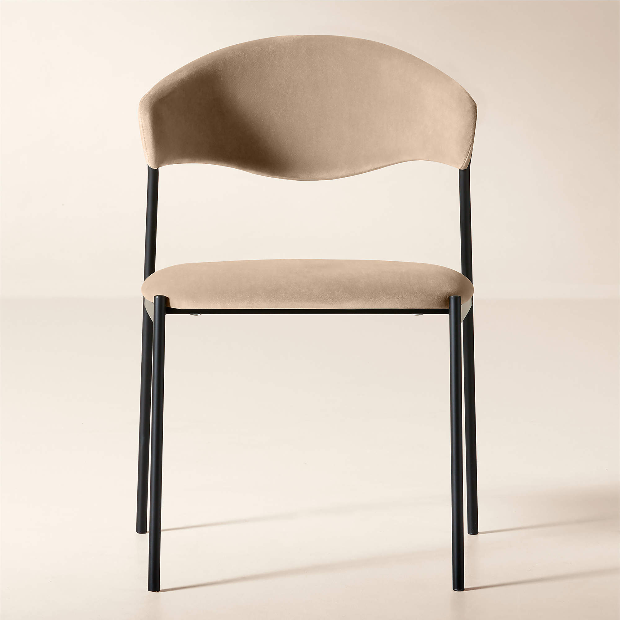 Damato Sand Velvet Dining Chair | CB2 | CB2